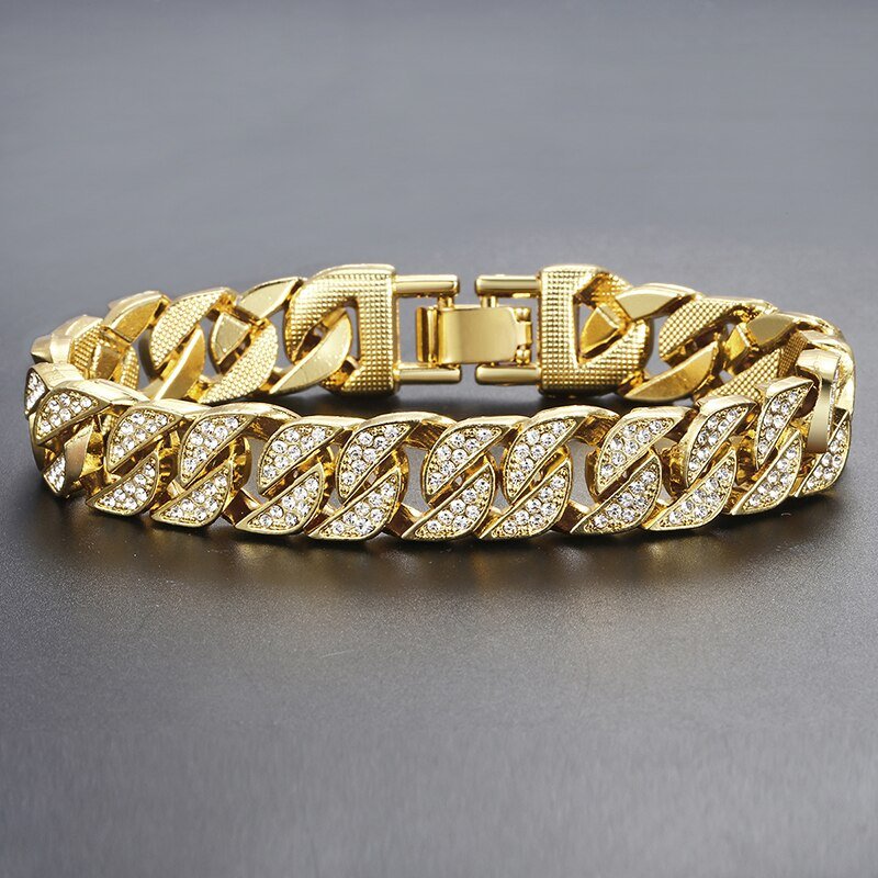 Miami Gold Curb Cuban Bracelet - LEYSOFT EXPRESS