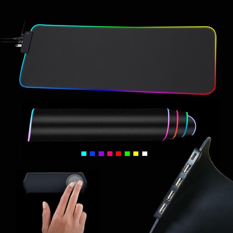 RGB Mouse Pad with Cable - LEYSOFT EXPRESS